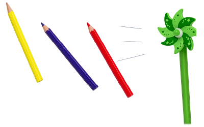 Composición fotográfica con lapiceros 2