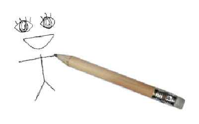 Lapicero dibujando muñeco