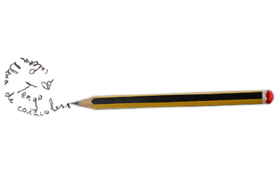 Lapicero escribiendo frase circular